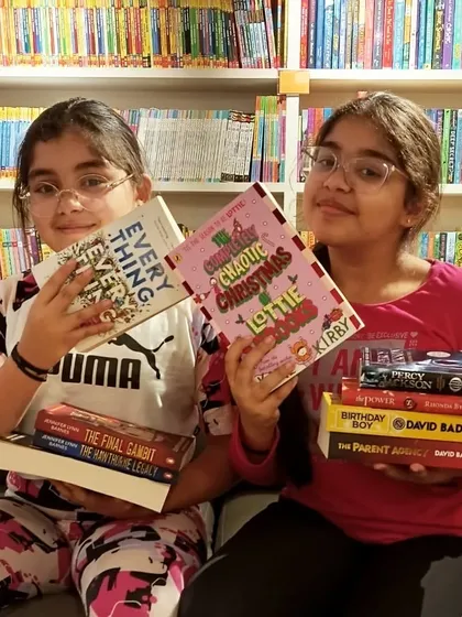 Celebrating World Reading Day with two awesome sisters who had a blast picking out their next reads. We love seeing siblings share a passion for books.