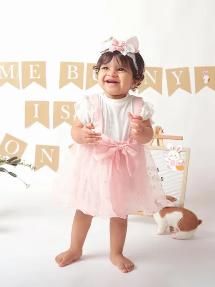 "Some bunny is one!" This adorable bunny-themed shoot is perfect for a sweet and playful first birthday celebration.