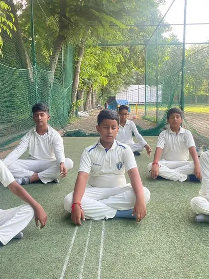 Cricket is as much a mental game as it is a physical one. Our young players take a moment for meditation, a core part of our training program designed to enhance focus, build mental strength, and help them perform under pressure.