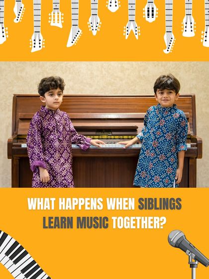 What happens when siblings learn music together? This graphic celebrates the special bond that music can create between family members.