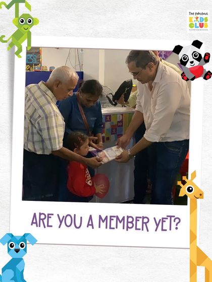Are you a member yet? This image shows a family signing up, ready to join the fun and receive their exclusive starter kit. The fun has already begun.