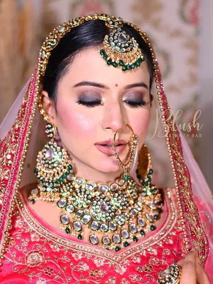 A stunning smokey eye bridal look created by a student. They learn to create both soft and dramatic looks to cater to every type of bride.