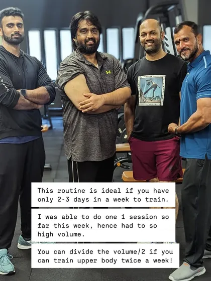 Here I am with my training partners. The best workout split is the one that suits your lifestyle and that you can stick to consistently.