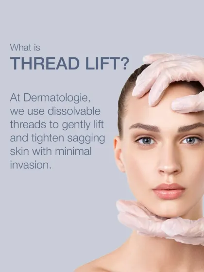 This image introduces the Thread Lift treatment. At my clinic, I use dissolvable threads to gently lift and tighten sagging skin with minimal invasion for a refreshed, youthful look.