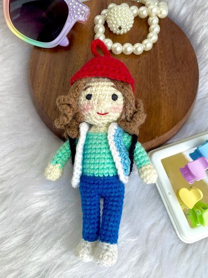 My first miniature replica doll, just 4 inches tall! This little adventurer comes with a red hat, a tiny backpack, and lots of personality. It shows that great things come in small packages.
