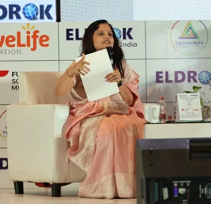 Our representative making a point during a panel discussion at the Eldrok Summit in Kolkata. I actively use these platforms to share my insights on the transformative power of music education.