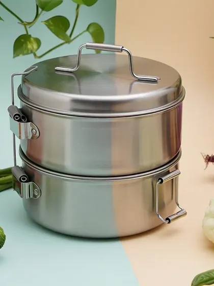 Good food leads to good health. My steel tiffins are a core part of that promise, ensuring your meals are delivered in safe, non-toxic, and eco-friendly packaging.