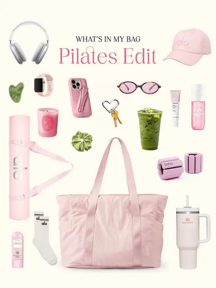 What's in my bag: Pilates Edit. Tell me you're a Pilates girl without telling me you're a Pilates girl.