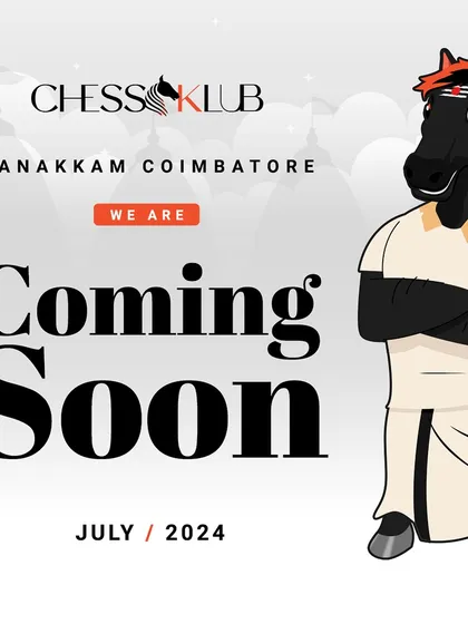 Vanakkam Coimbatore. We are so excited to bring the ChessKlub experience to Tamil Nadu. Our community is growing, and we are on a mission to spread our love for chess to new cities and new players.
