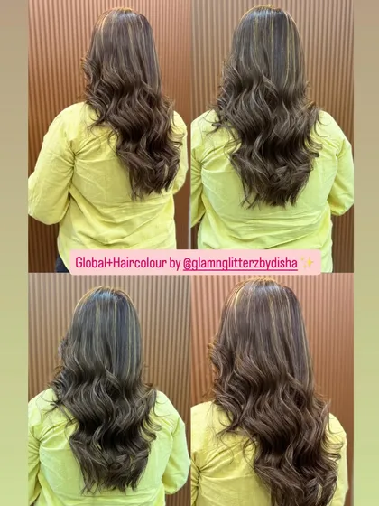 A fresh hair colour can completely change your look. Here I did a global base colour with carefully placed highlights to add dimension and movement, finished with soft waves to show off the new shades.
