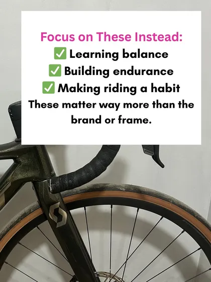 Instead of worrying about gear, focus on the fundamentals. I help my beginner clients learn balance, build endurance, and make cycling a consistent habit. These are the keys to long term success.