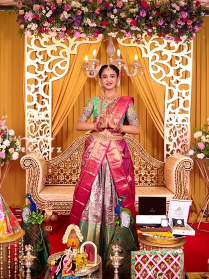 We also specialize in capturing the grandeur and tradition of family milestones like a Half Saree ceremony. Our event photography service ensures every important ritual and candid moment of your celebration is beautifully documented.