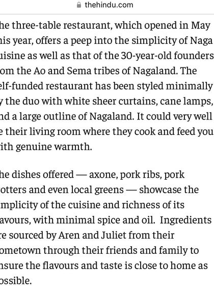An excerpt from The Hindu article that tells our story: how we started from a home kitchen and source ingredients from our hometown to ensure the flavors are as close to home as possible.