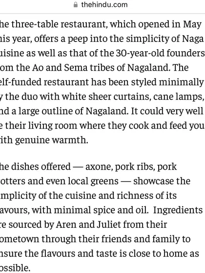 An excerpt from The Hindu article that tells our story: how we started from a home kitchen and source ingredients from our hometown to ensure the flavors are as close to home as possible.