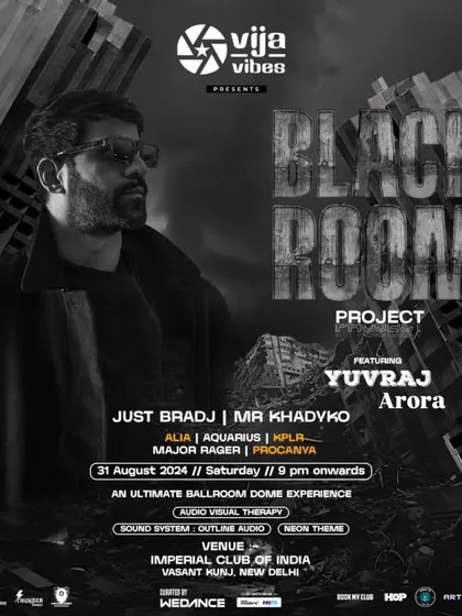 Get ready for an ultimate ballroom dome experience at the "Black Room Project". I'll be wrapping up the night with some crispy sounds, complete with audio-visual therapy and a massive sound system.