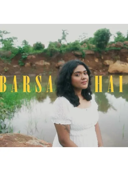 A still from the visualiser for "Barsa Hai," showcasing the beautiful, nature-inspired aesthetic of the music video.