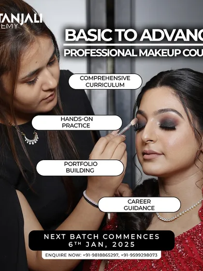 Our 'Basic to Advance' course is your complete roadmap to becoming a professional makeup artist. We provide a comprehensive curriculum, hands-on practice, portfolio building, and career guidance to ensure your success.