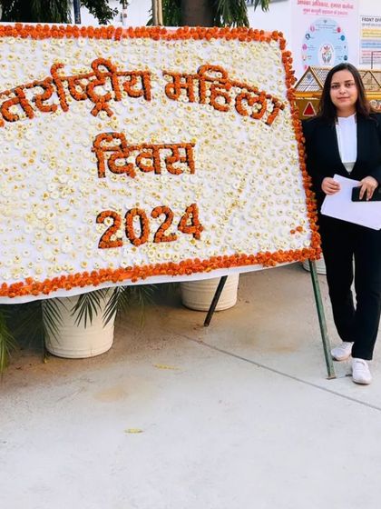 Pictured at an International Women's Day 2024 display at the court. As a female advocate, I am proud to represent strength and fight for justice in this field.