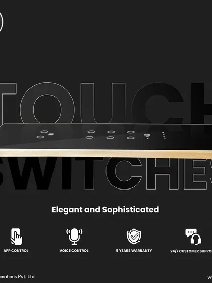 This is the new standard for elegance and sophistication. Our touch switches provide app and voice control, a 5-year warranty, and 24/7 customer support, ensuring a seamless smart living experience.