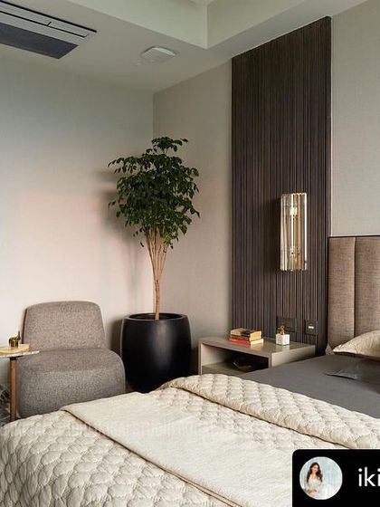 One of my bird paintings in a client's master bedroom. The artwork is paired with minimalist decor, allowing it to be a key point of color and interest in the serene space.