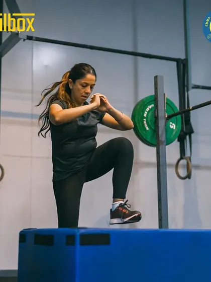 Step up your fitness with targeted exercises like the box step-up. This movement is excellent for building single-leg strength, balance, and endurance as part of our cross-functional programs.