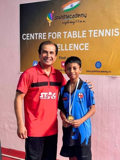 Here is our young champion Nakul M with his medal from the MTTL tournament. We focus on nurturing talent from a young age to build a strong foundation for future success.
