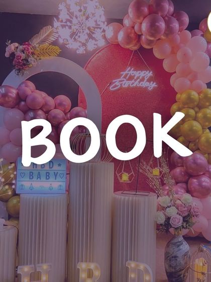 A stunning pink and gold birthday setup. This image is a call to action to book your own private event and turn your special occasion into an epic experience.