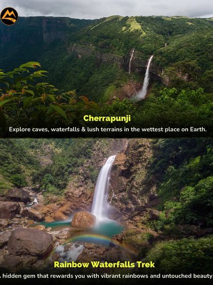 Meghalaya is the land of waterfalls. We explore the caves and falls of Cherrapunji, the wettest place on Earth, and trek to the hidden Rainbow Waterfalls.