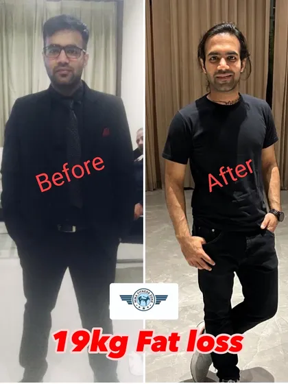 Another incredible transformation from my MMA Fitness Zone Family. With consistent training and discipline, this client achieved a 19kg fat loss, building a leaner, stronger physique. Your results are a reflection of your effort.