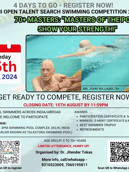We even have a 75+ category for our "Masters of the Pool." It is never too late to compete and feel the thrill of the race.
