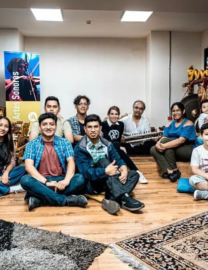 The wonderful group of students from my masterclass at the university in Guayaquil. It is always a joy to connect with young, curious minds and share the depth and beauty of Indian classical music with them.