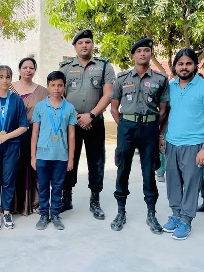 With my students and NCC officers during an NCC training event.