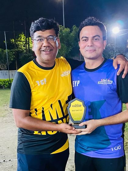 Presenting the "Best Batter" award at the SaT Super Box League. We celebrate individual excellence in all disciplines of the game.