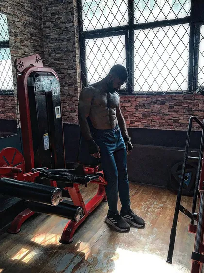 The aftermath of a tough set. Pushing your body to its limits is where growth happens.