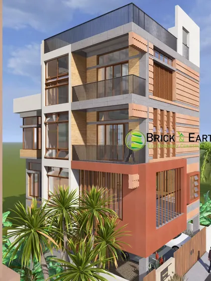 Every project starts with a detailed plan. This is a 3D architectural render for an eco-friendly home, which helps you see exactly what your house will look like before we lay a single brick. This step ensures we are aligned on every detail.