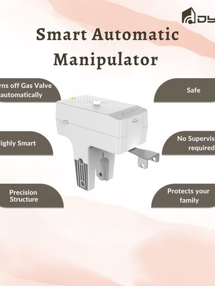 This smart automatic manipulator is a crucial safety device. It automatically turns off your gas valve if a leak is detected, protecting your family without supervision.