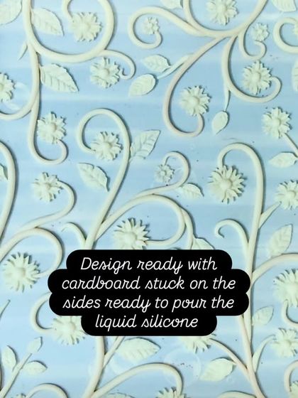 The design for a silicone mat, made from air-dry clay, ready for a student project.