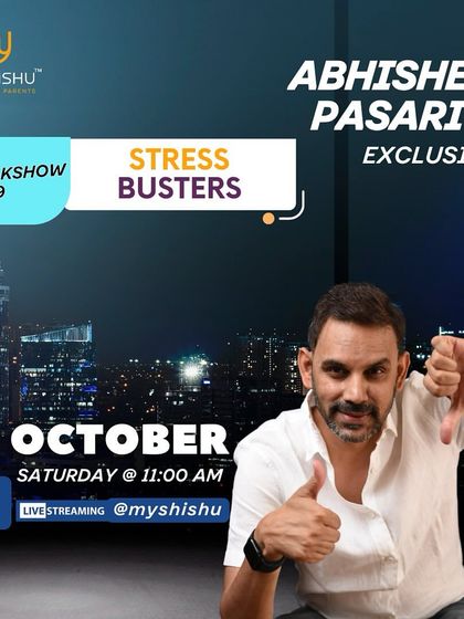 An announcement for my exclusive talk show on "Stress Busters." In this live session, I shared practical strategies for managing stress and achieving a balanced life, tailored for students, parents, professionals, and homemakers alike.