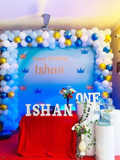 Another view of the blue prince theme, showing the full setup with marquee letters.