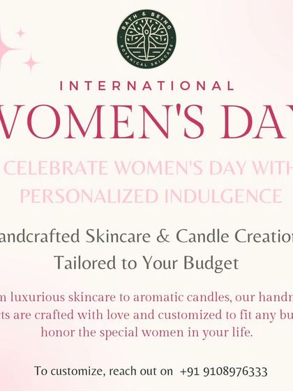 An invitation to celebrate the women in your life. I create personalized skincare and candle creations tailored to any budget, perfect for occasions like International Women's Day.