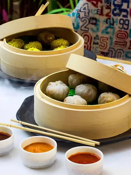 Steaming hot dim sum served in traditional bamboo baskets with a trio of dipping sauces. We offer a variety of fillings to suit every palate.