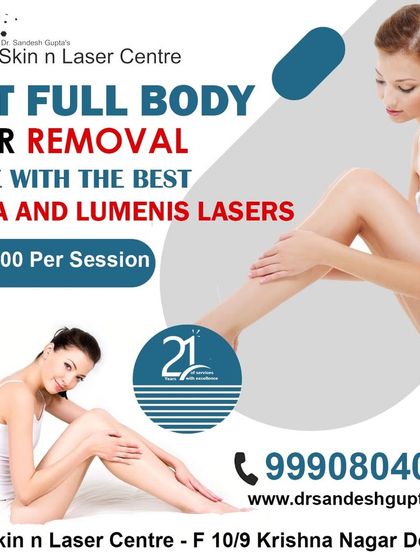 An offer for full-body hair removal using our top-of-the-line Alma and Lumenis lasers. This is your chance to get a premium treatment at an excellent price.