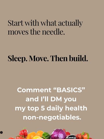 Start with what actually moves the needle. Sleep. Move. Then build from there.