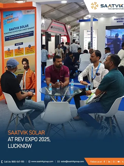 Scenes from the REV Expo 2025 in Lucknow, showcasing our high-efficiency modules and our engagement with developers and partners to accelerate the clean energy transition.