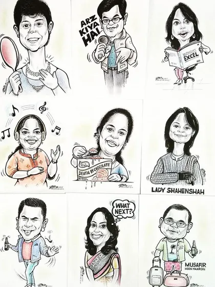 Farewell gifts that stand out. For this corporate order, I created a series of individual caricatures for a team, highlighting each person's unique personality and inside jokes. It’s a memorable way to celebrate colleagues.