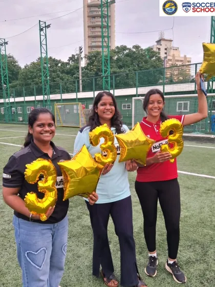 Our coaches celebrating the 3-Star AIFF Academy Accreditation. Their dedication to youth coaching is the foundation of our academy's success.