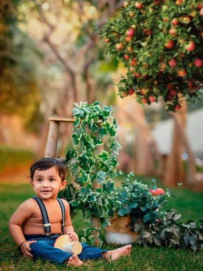 Another beautiful shot from the same golden hour session, with the warm light filtering through the trees.
