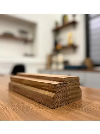 Details matter, even for a door frame. For a weekend home project, we went through a process of brainstorming, sketching, and sampling different profiles for the door frames to find the one that was perfectly satisfying.