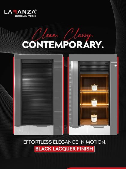 Clean, classy, contemporary. The black lacquer finish on my rolling shutters brings unmatched sophistication and smooth motion to your modern interiors.
