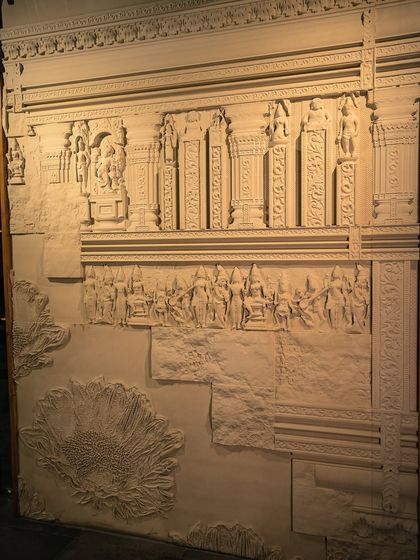 A monumental sculpted wall telling a sacred story. This is what I mean when I say your walls should hold more than paint; they should hold meaning.